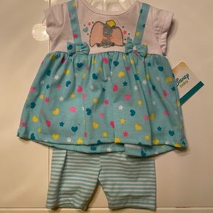 3/6 Month Baby Girl Disney Dumbo Short Set